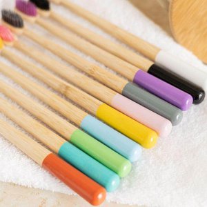 Set van 10 zachte bamboe tandenborstels voor volwassenen - My Bambou