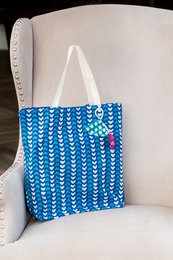 Stoffen geschenkzakken Tote-stijl - Batik-collectie - Indigo / harten