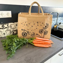 Domelo jute bag shopping bag. Jute shopper bag. Large water-repellent shopping basket/beach bag. Bathing bag XXL/shopping bag gifts for women.