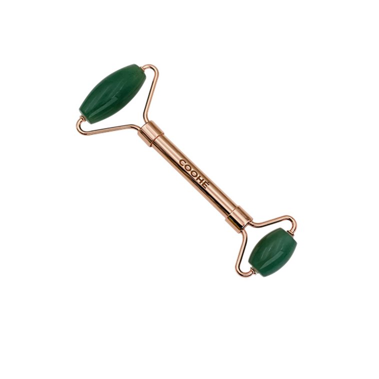 Jade Roller / Grøn Aventurin / dobbelt hoved