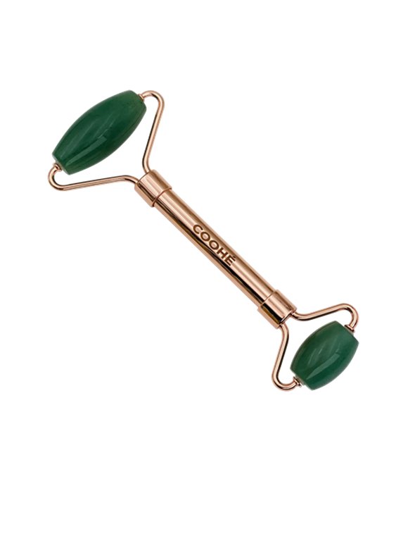 Jade Roller / Zielony Awenturyn / podwójna głowica