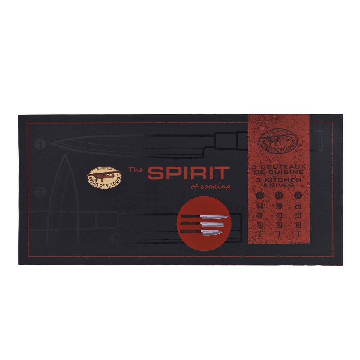 SPIRIT Juego de Cuchillos de Cocina Japoneses Corte Acero Inoxidable