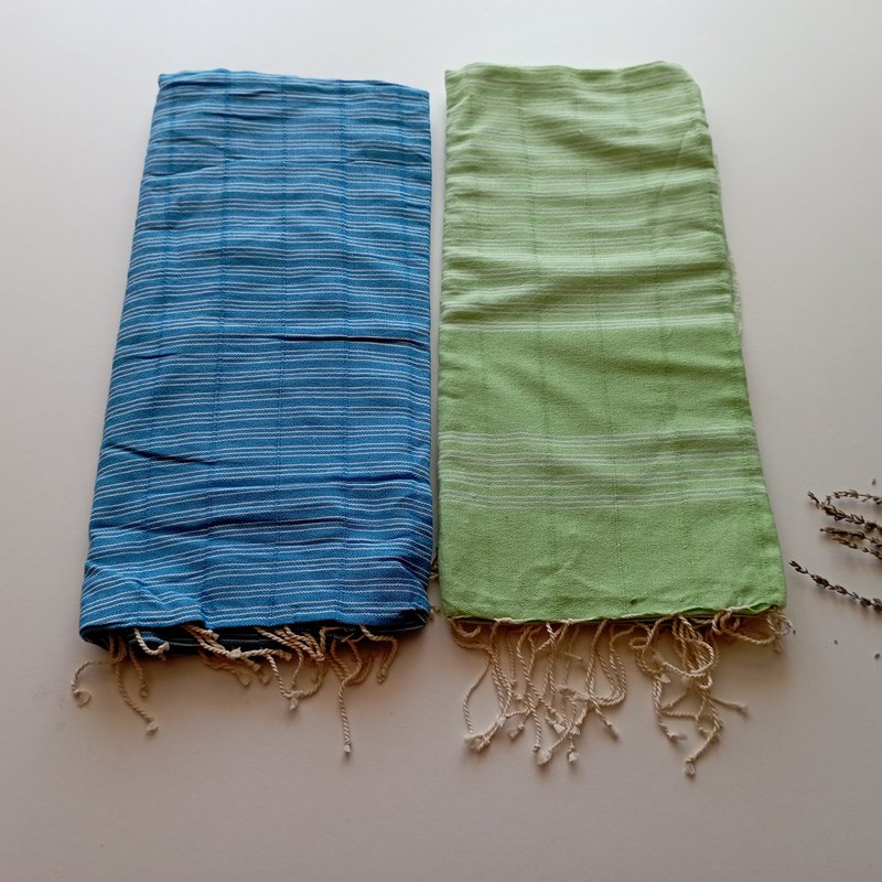 Asciugamano turco / Set di 2 pezzi / Pestemal o Fouta / 100% cotone