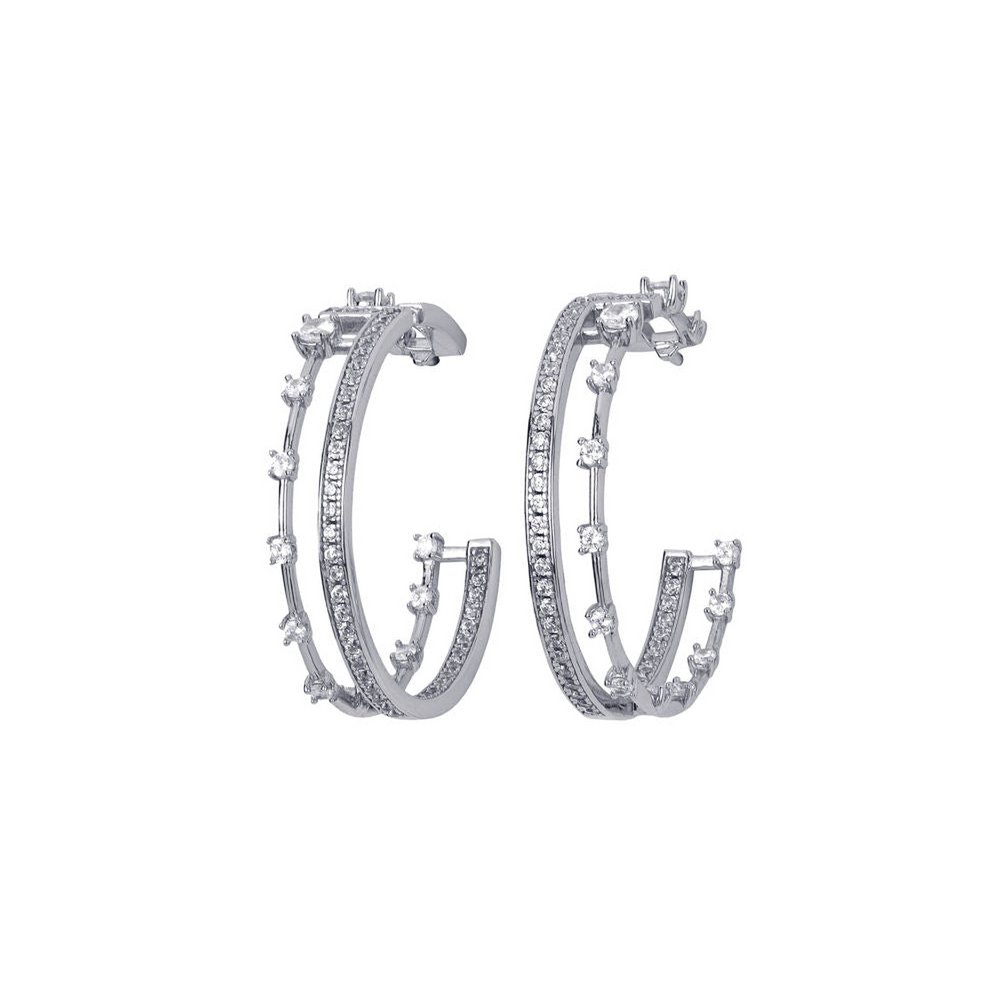 TIARA - THE BIG CROWN HOOPS - SILBER