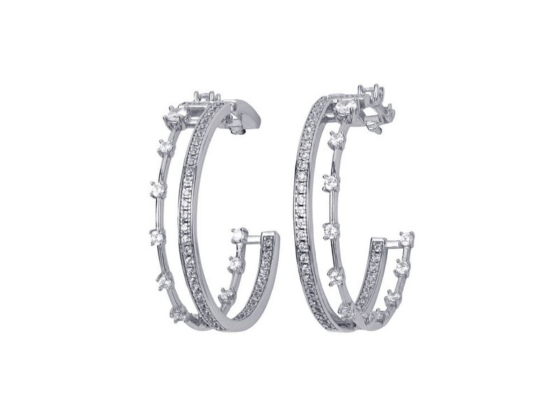 TIARA - DE STORE CROWN HOOPS - SILBER