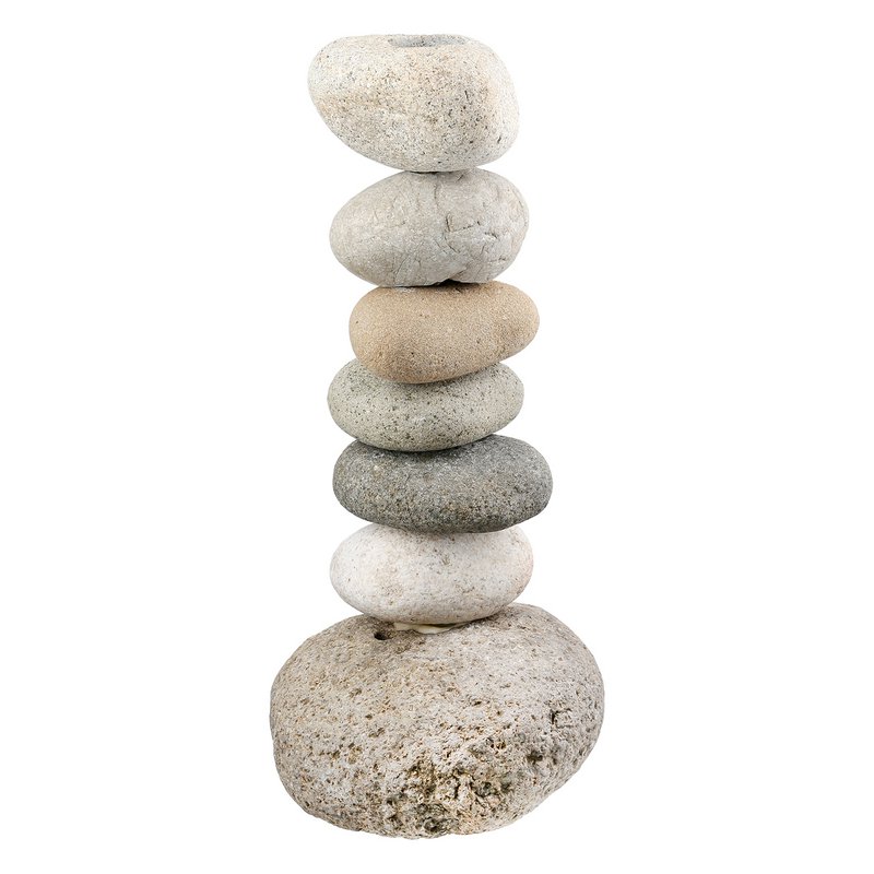 Lysestillestick Gray; Naturlige farver H. 22,5 cm, Ve 4