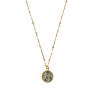 Ketting Dalmatier Jaspis Steen - Goud