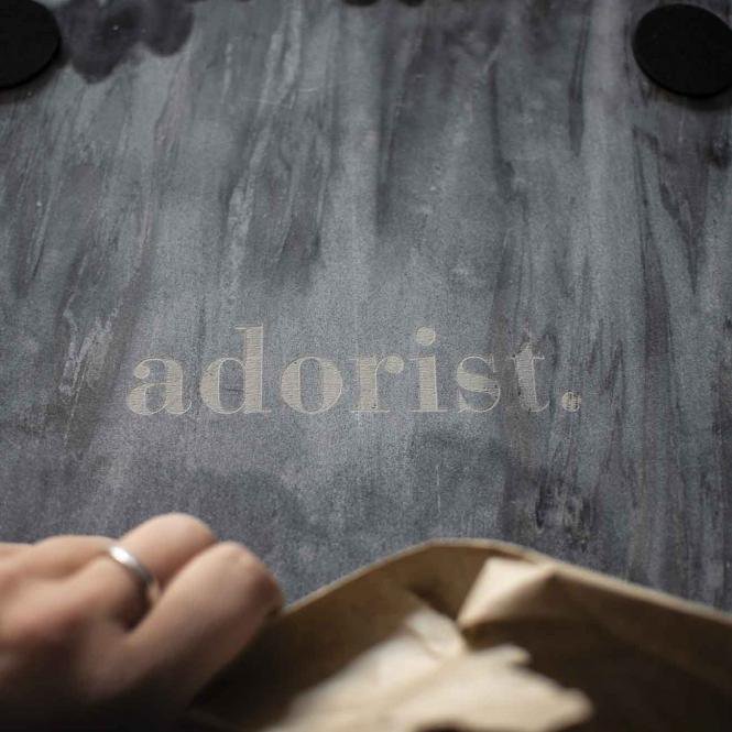 Marble tray, square dark grey