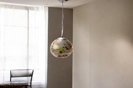 Hængende lampe linea flerfarvet bol | Glas vedhæng | Design hængende lampe