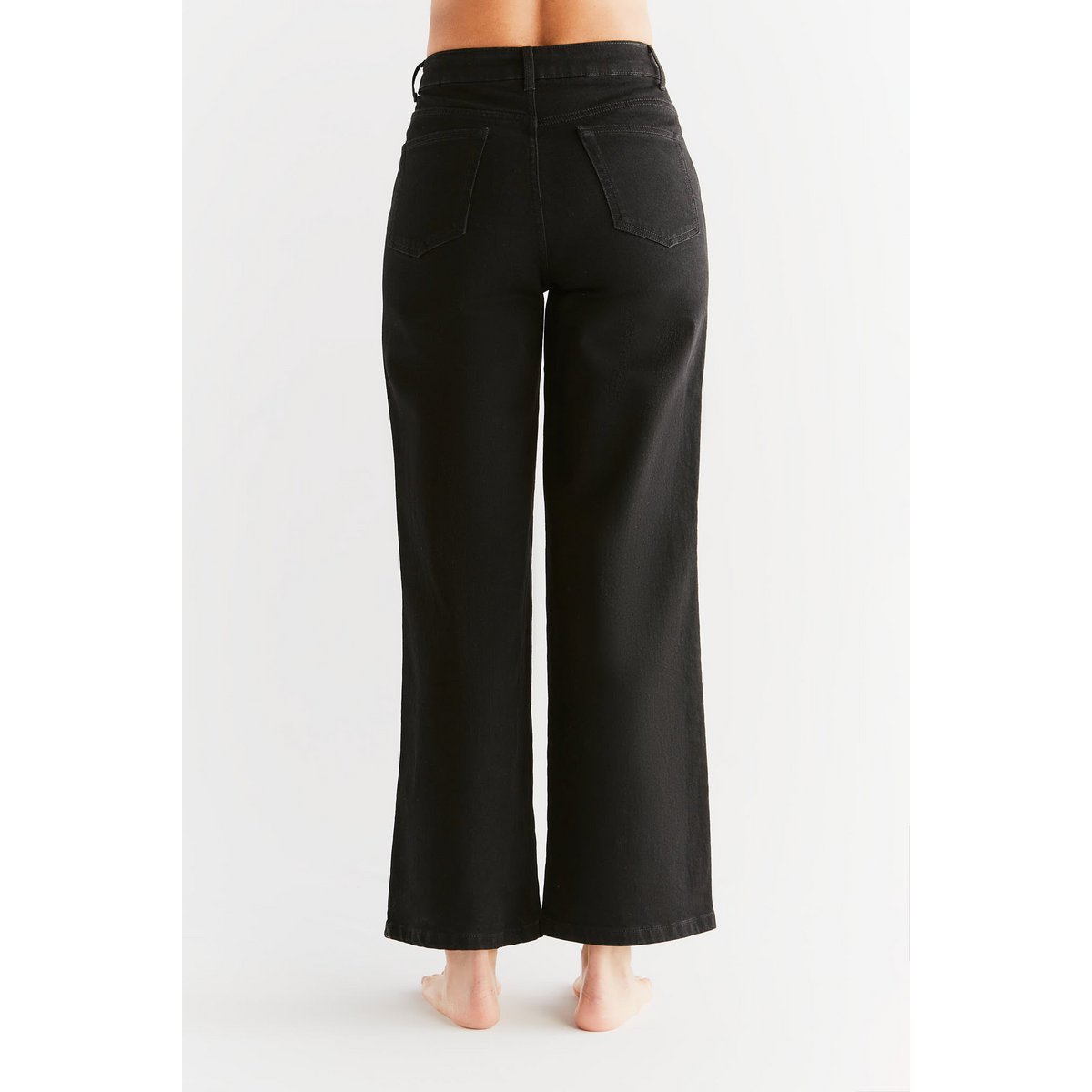 WE1010-104 | Jeans a gamba larga da uomo - Nero carbone