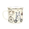 Gift Republic Mok emaille - Enamel Mug - Bikes