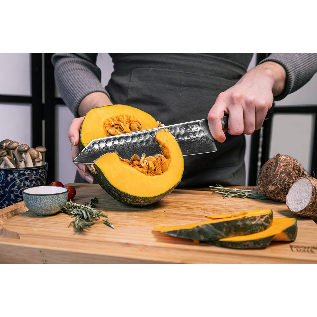 Kiritsuke Knife 210 mm - Bunka Damascus Collection