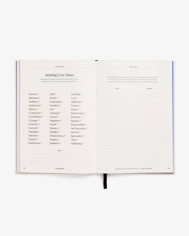 Life Designer Journal - 100+ beder om selvvækst, mål