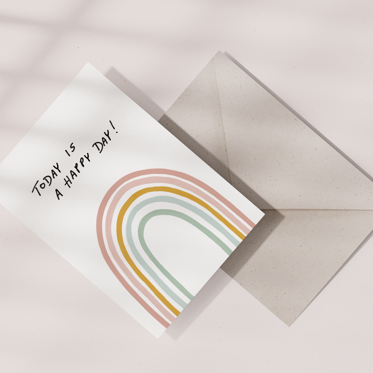 Eco Greeting Card — Happy Day Rainbow