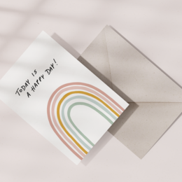 Eco Greeting Card — Happy Day Rainbow