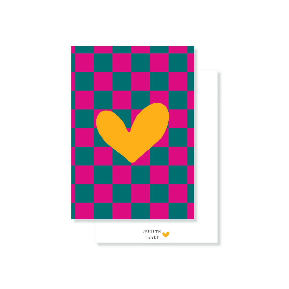 Color Blocking - Geel hart
