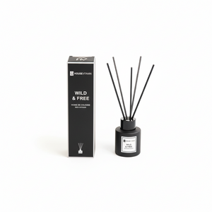 Duftstäbchen-Diffusor – Glas/Faser – 50 ml – Wild und frei – 6 x 20 cm