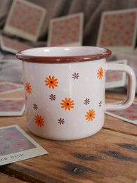 Mug émaillé je t'aime beige