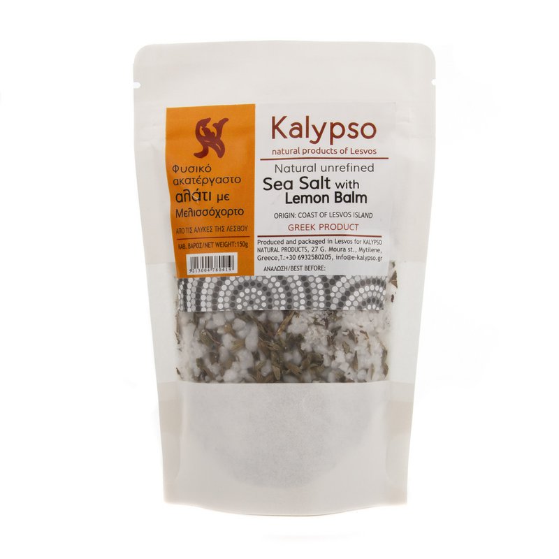 Natural Unrefined Sea Salt with Lemon Balm
