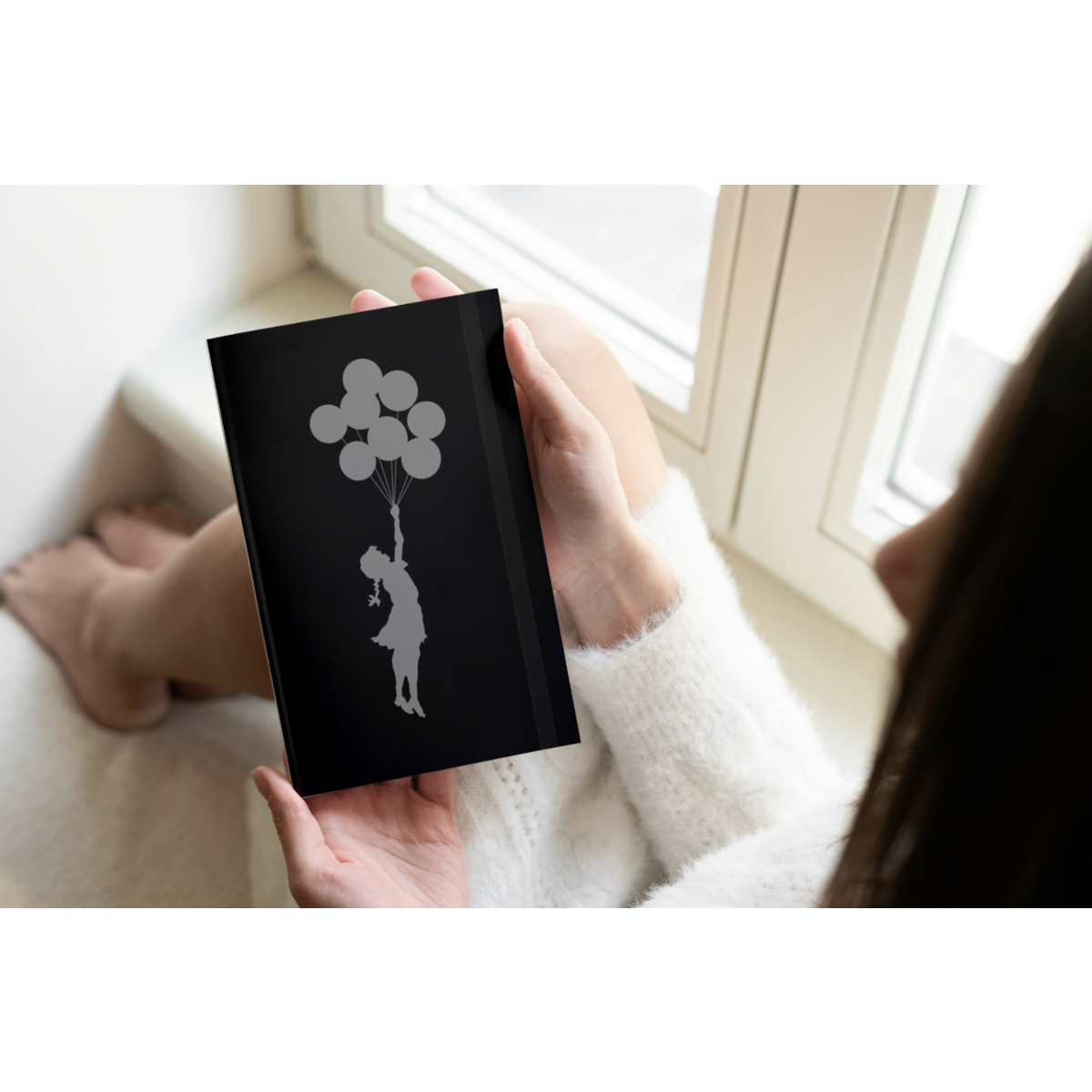 Quaderno Banksy A5/A6 - Ragazza con palloncini volanti