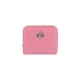 RB1086BS | Damenbrieftasche mit Reißverschluss, hergestellt in Italien aus echtem Saffiano-Leder. Pfingstrosenfarbe