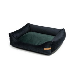 "Otto" black dog bed with orthopaedic mattress