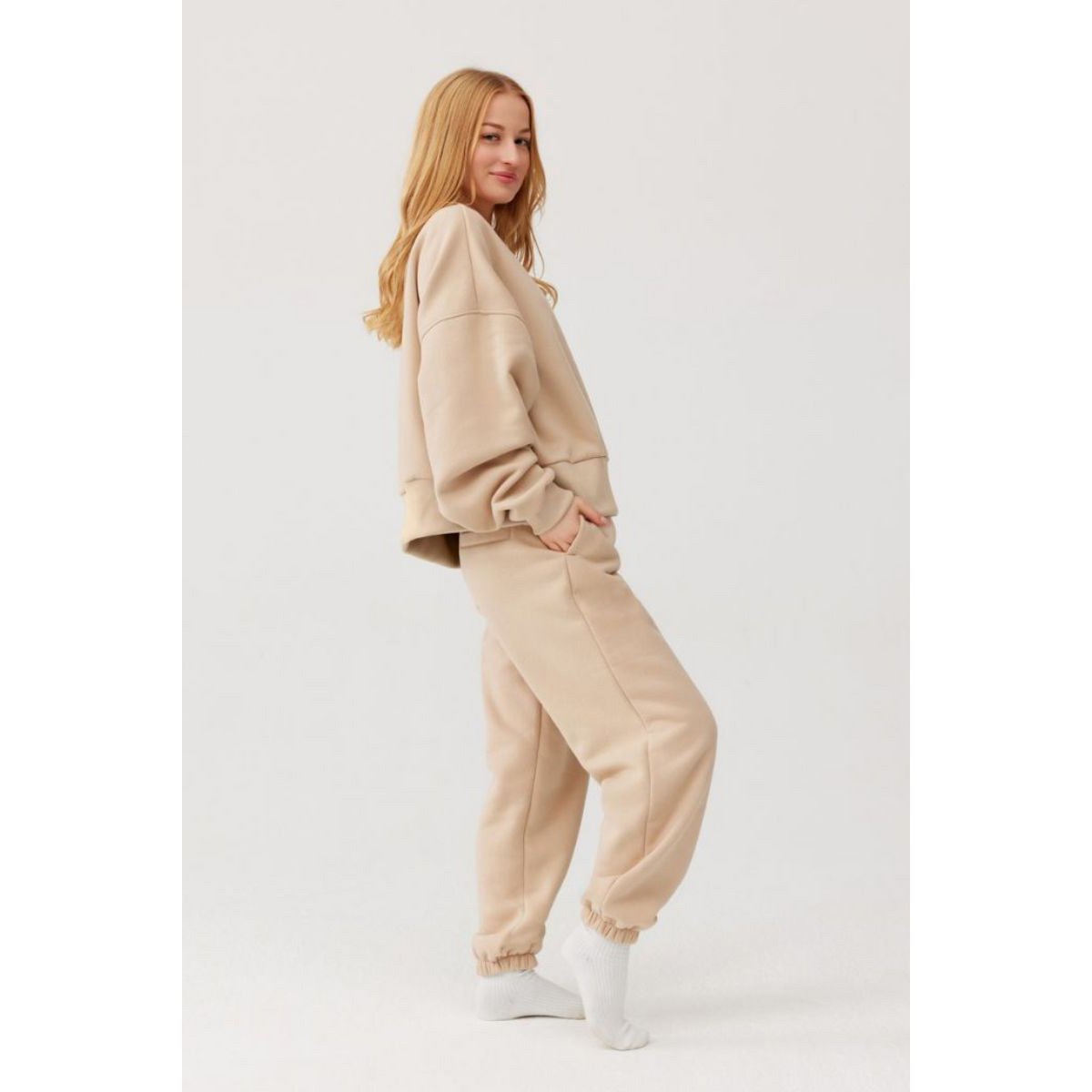 ROSA sweatshirt - bomuld - beige