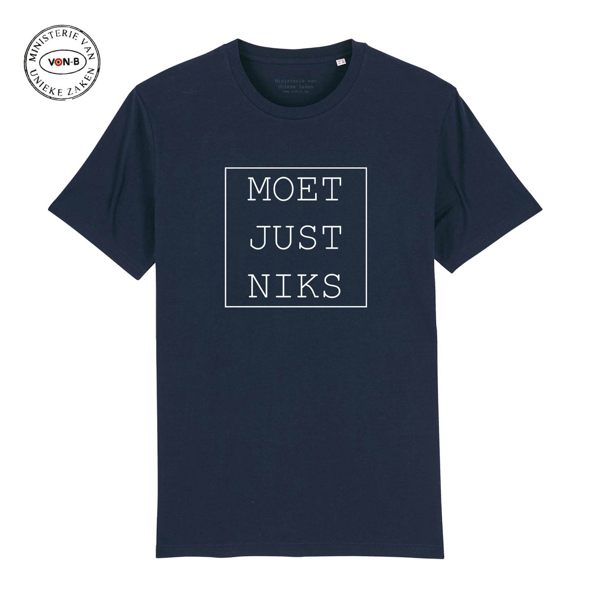 T-shirt unisex - Navy - Moet Just Niks