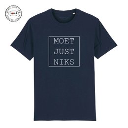 T-shirt unisex - Navy - Moet Just Niks