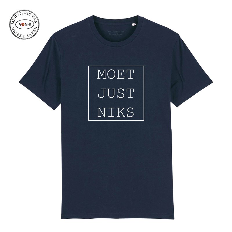 T-shirt unisex - Navy - Moet Just Niks