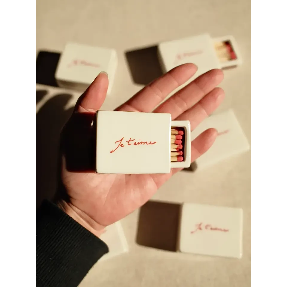 Streichholzschachtel aus Keramik – Je t'aime