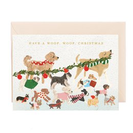 Have a Woof Woof Christmas Dog Greeting Card
