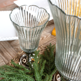 Crystal candle holder cup h 26x14 cm