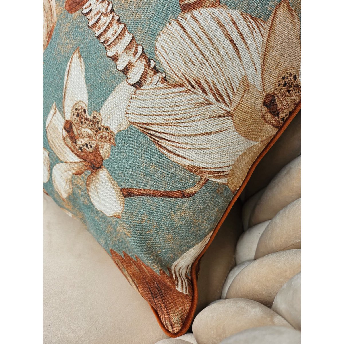 Pillowcase 45x45cm, 90% cotton, 10% linen | Terra Flora