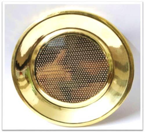 COUVERCLE EN LAITON AVEC FILET FINITION LAITON 11,5 cm