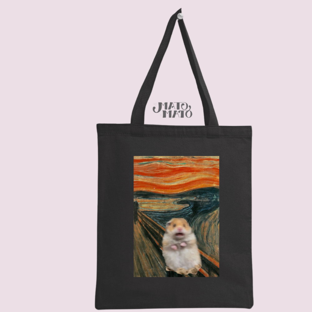 El meme de Scream Hamster Bolsa de tela