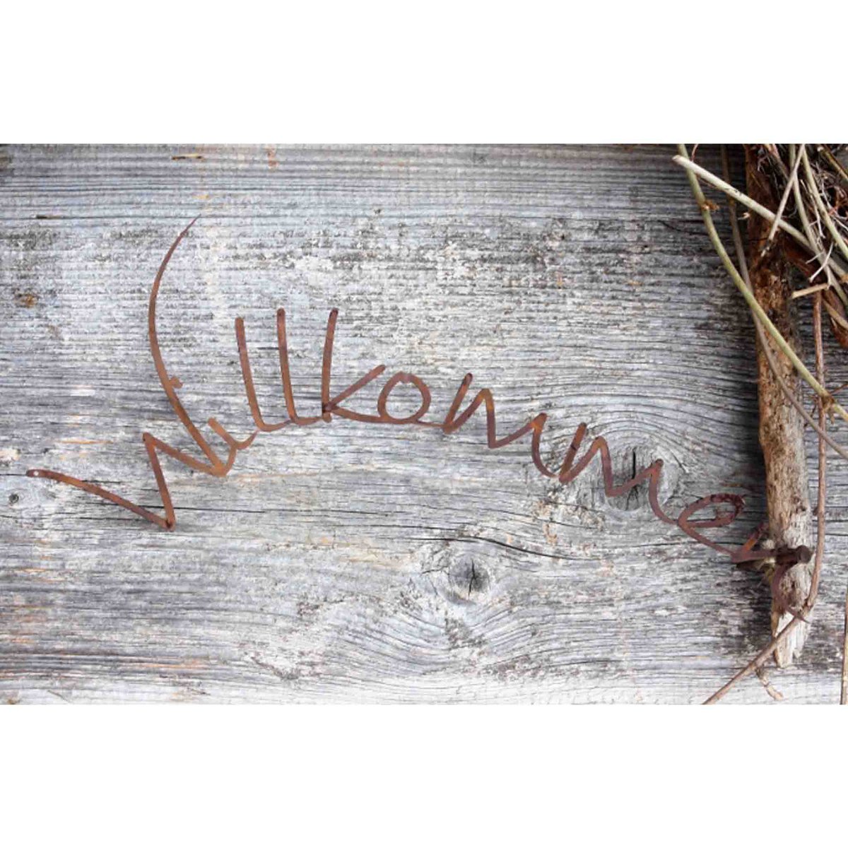 Patina lettering Welcome for door wreath or wall decoration