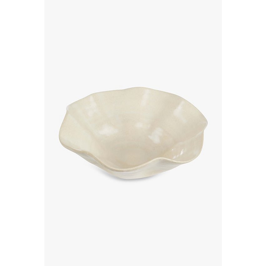 Handmade bowl Kate from Portuguese ceramics 25 x 8 cm matt gloss ecru