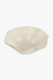 Handmade bowl Kate from Portuguese ceramics 25 x 8 cm matt gloss ecru