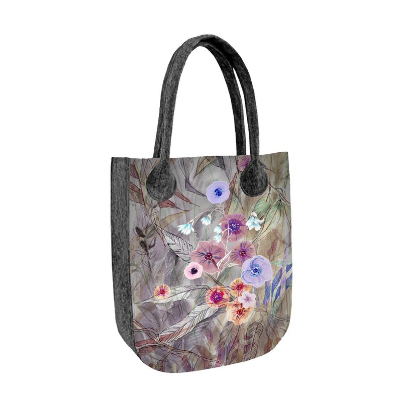 Primavera Shoulder Bag In Felt City Line Bertoni