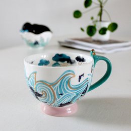 Durch die Seesturm-Teetasse mit Geschenkbox