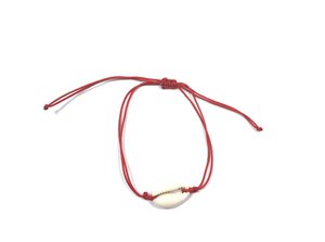 Cowry bracelet red
