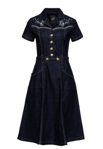 Western Swing Kleid mit Stickerei