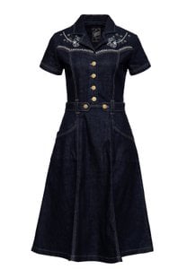 Western Swing Kleid mit Stickerei