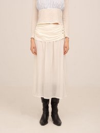 Sidewalk White Midi Skirt