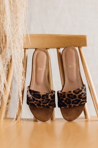 Women’s leather slides –  Lea - Leopard slip-on sandals, genuine leather summer shoes, boho style 35-42