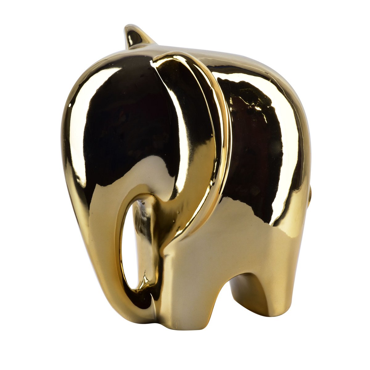 MIA GOLD Figurka słonia 15x13xh16.4cm