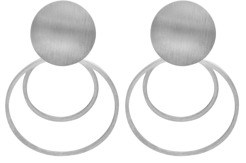 Accent roestvrijstalen oorknopjes, hangend, rond