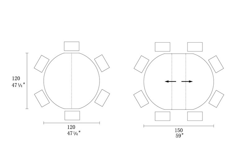Liberty extendable round table