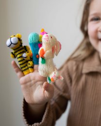  Colorful soft fabric puppets with animal designs, sensory toys for babies and toddlers, interactive play.